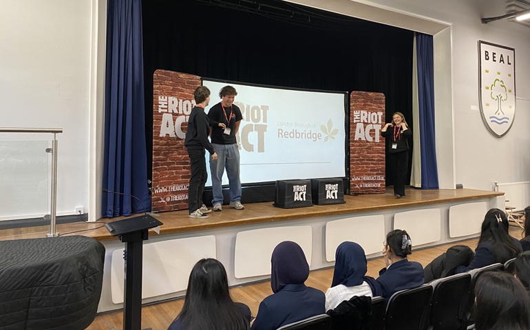 Year 12 road safety PSHE session courtesy of the Riot Act